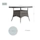 image 6 of Direct Wicker Outdoor 4 Person Rattan Round Dining Table, Aluminum Frame with Tempered Glass Top, Umbrella Hole | Grey