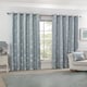image 4 of English Garden Lined Eyelet Jacquard Curtains 168cm x 183cm Duck Egg Blue | Blue
