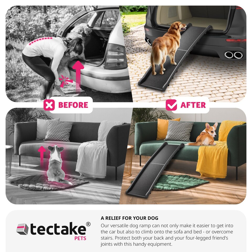 image 1 of Dog Ramp Paw Step - foldable, slip-resistant, 90 kg load capacity