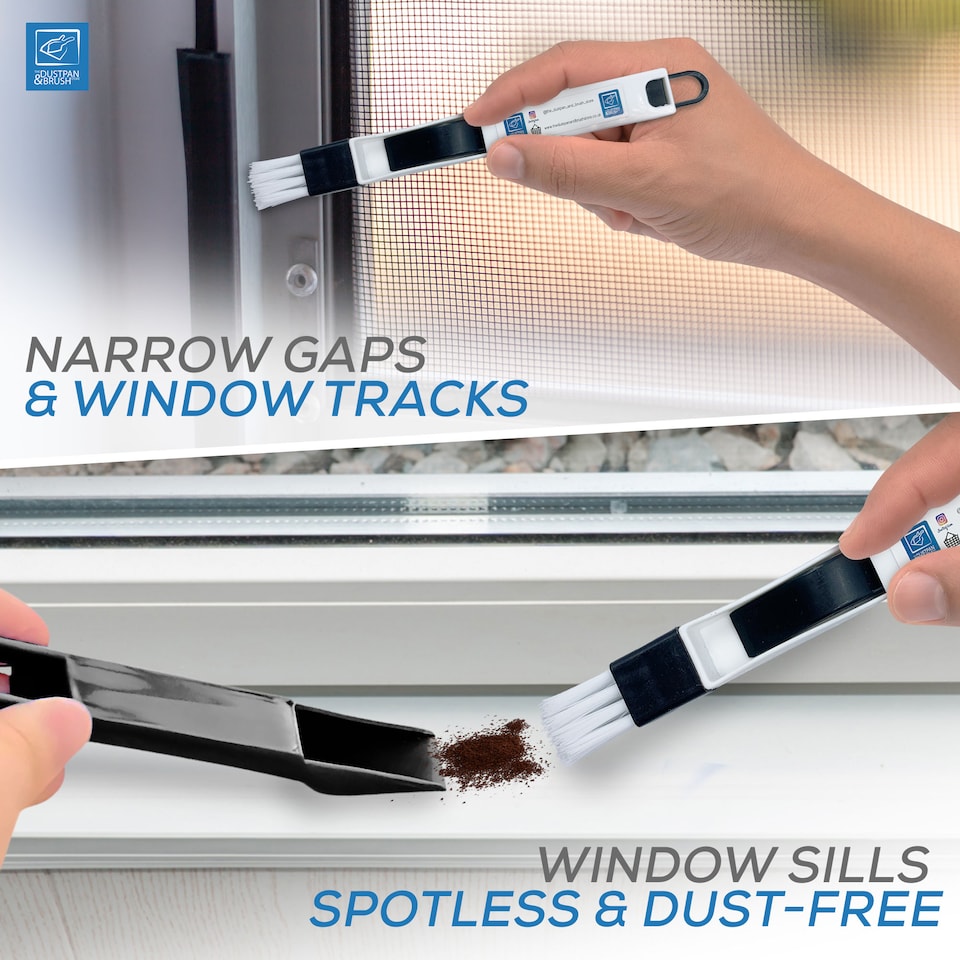 image 1 of Micro Cleaning Tool Precision Cleaning for Gaps & Tracks Brush Set Keyboard Blinds Windows | Blue | Blue, Black | One Size