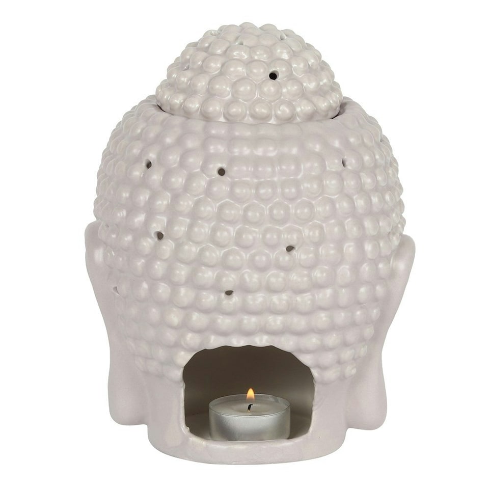 image 1 of Something Different Buddha Head Oil Burner - Grey - One Size