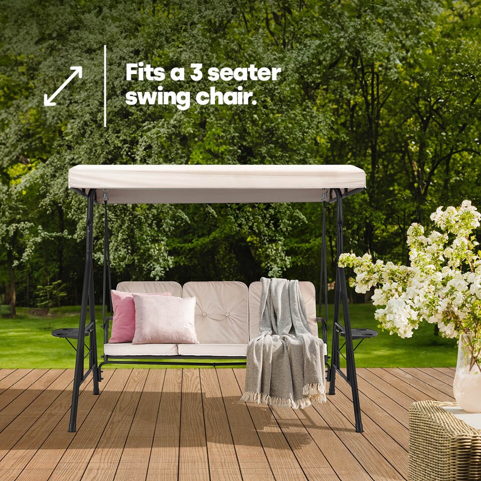 image 1 of 3-Seater Garden Swing Cover Green