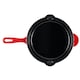 image 8 of Cooks Professional 2 Piece Cast Iron Frying Pan & Skillet Set with Enamel Interior - Oven Safe & All Hob Compatible | Red | Red