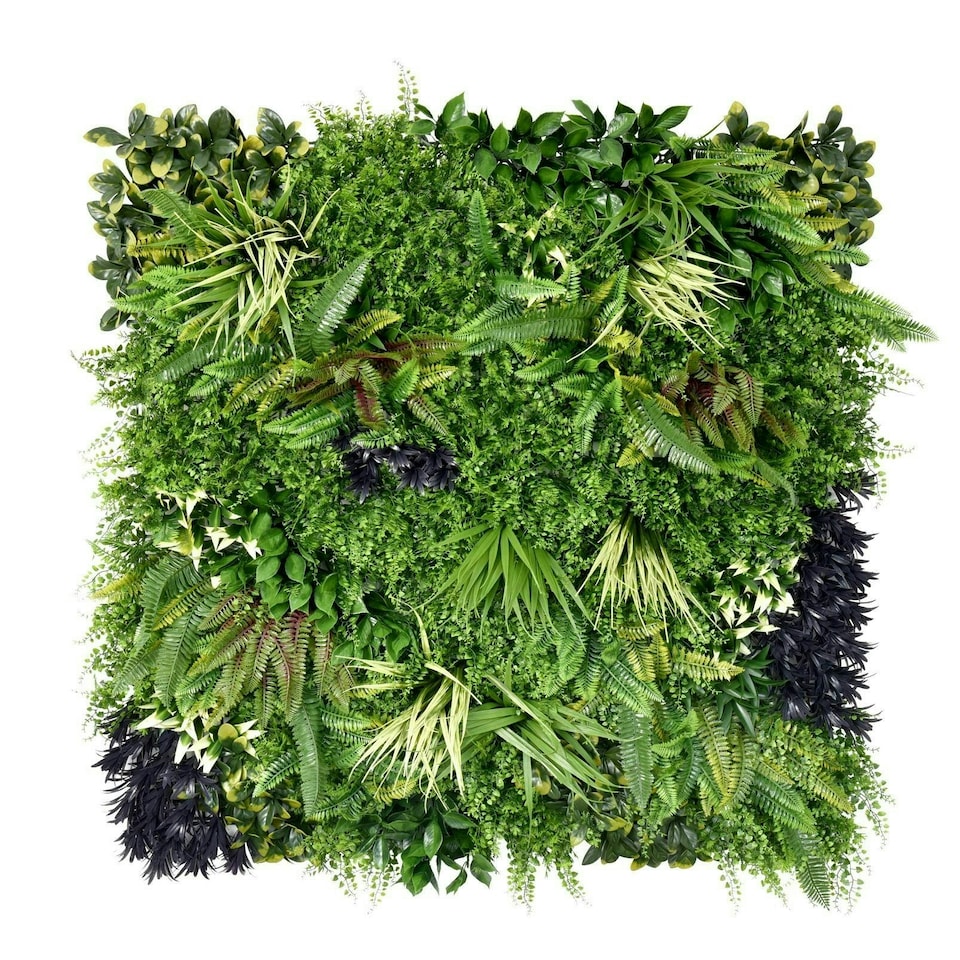 image 1 of True Products Premium Artificial Living Wall Green Plant Panel 1m x 1m - Charm B