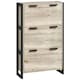 image 6 of HOMCOM Entryway Shoe Cabinet with 3 Flip Drawers Adjustable Shelves