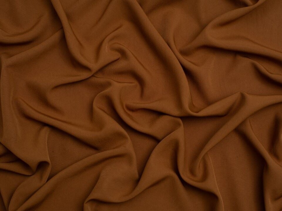 Minerva Core Range Brown Soft Touch Crepe Fabric for Dressmaking, 110cm / 43" Wide - per metre
