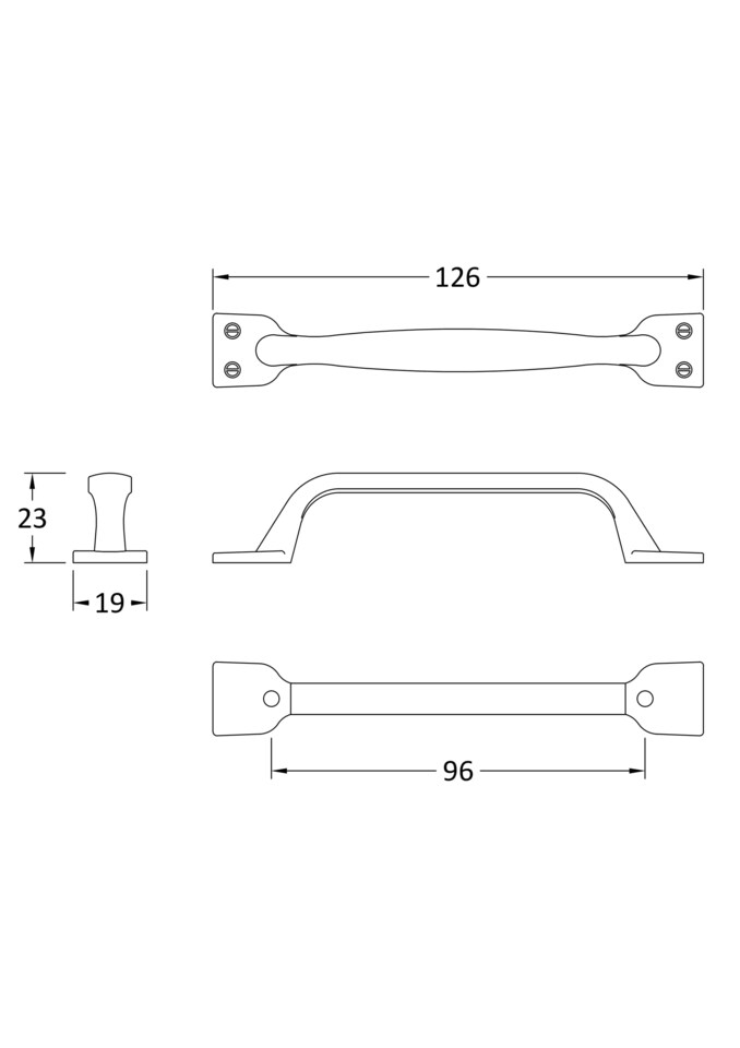 image 1 of Balterley Bathroom Classic Furniture Accessory Cabinet Drawer Strap Handle Replacement | Silver | Satin Nickel | 1