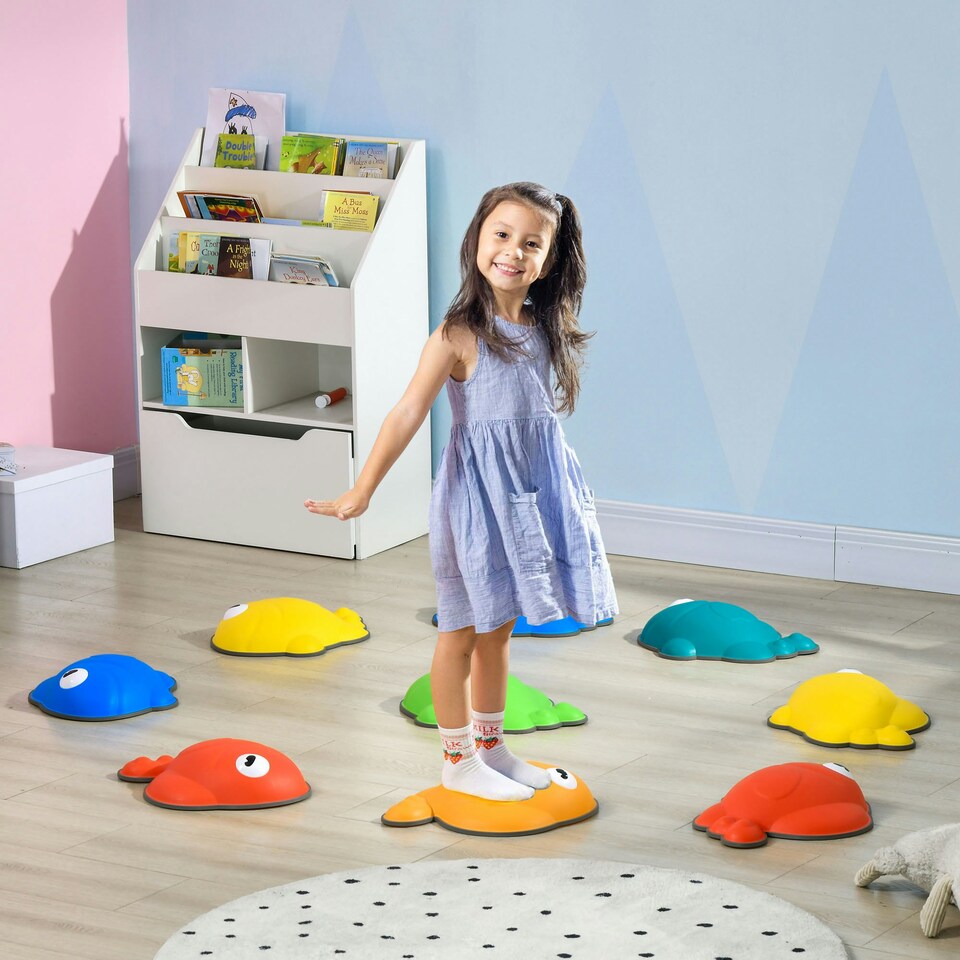 image 1 of AIYAPLAY Stepping Stones Kids, 9 Pcs Balance Stepping Stones for Sensory
