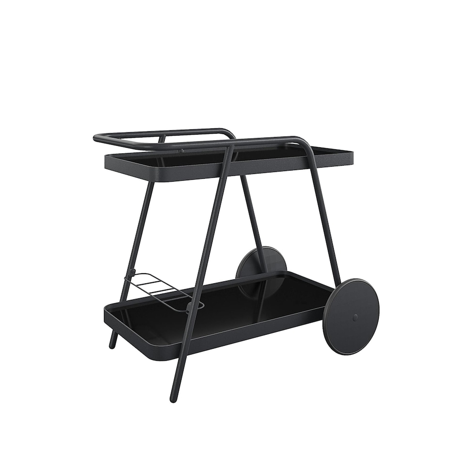 image 1 of Novogratz Barbie Outdoor Bar Cart with Wheels Charcoal