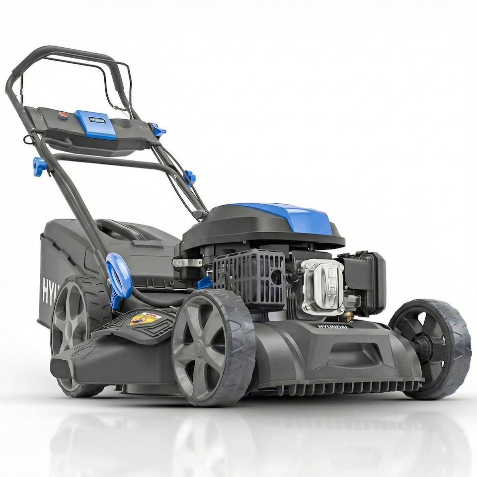 image 1 of Hyundai Cordless 20 Inch 51cm Self-Propelled Petrol Lawnmower, Electric Start, 196cc HYM20200SPEX