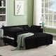 image 2 of Madrid 2 Seater Loveseat Pull Out Sofa Bed Black