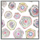 image 1 of Hand painted multicolour watercolour  geometrical pattern (Picutre Frame) Grey | XS
