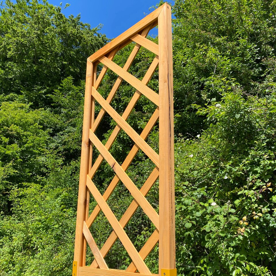 image 1 of Square Wooden Garden Trellis Planter