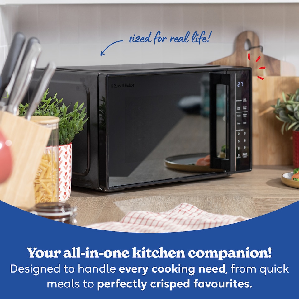 image 1 of Russell Hobbs RHMTAF2302B 23L 4-in-1 Touch Control Digital Combination Microwave with Air Fryer Function in Black