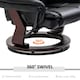 image 4 of HOMCOM Swivel Manual Recliner and Footrest Set PU Leather Lounge Chair Black
