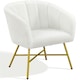 image 2 of Yaheetech Boucle Barrel Chair with Backrest Armrest White
