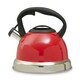 image 1 of Interiors by Premier 3000ml Red Whistling Kettle, Durable Stainless Steel Stovetop Kettle With Whistle & Cool Touch Handle
