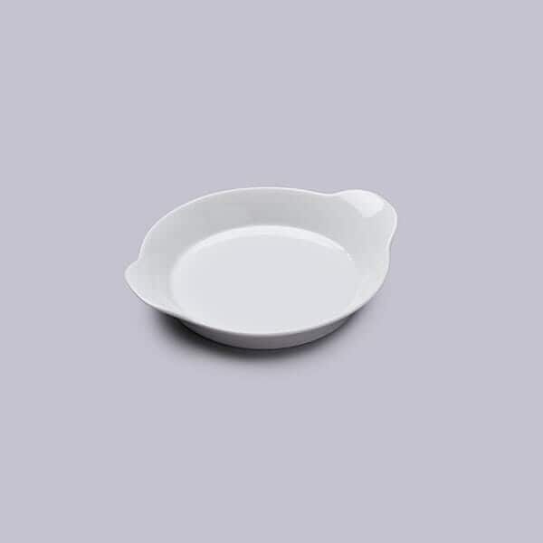WM Bartleet & Sons Porcelain Round Gratin Dish 26cm in White
