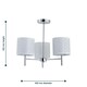 image 5 of Brea - Chrome 3 Light Fitting with White Cut Out Shades Chrome | White