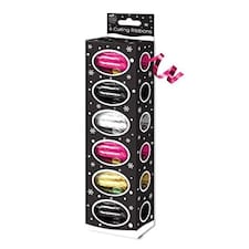 6 x Rolls Traditional Curling Ribbon Pink Red Gold Silver Black Wrapping Christmas Presents