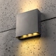 image 6 of CGC SIAN Dark Grey Rectangle Outdoor LED Wall Light | Grey | Dark Grey