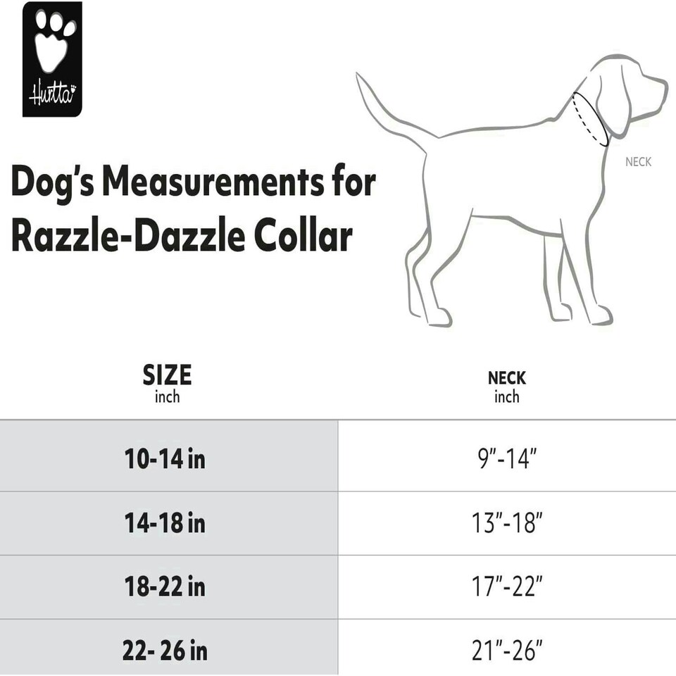 image 1 of Hurtta Razzle-Dazzle Small Dog Collar Padded Red 25-35cm