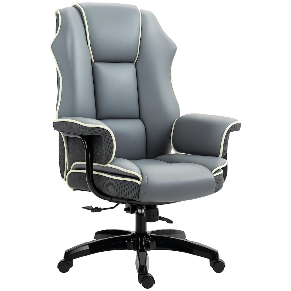 image 1 of Vinsetto High Back Office Chair with Height Adjustable, Reclining, Grey