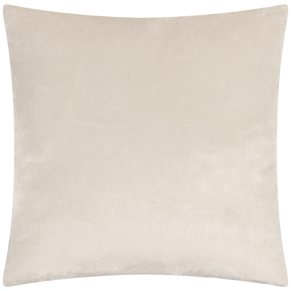 image 1 of Paoletti Savoy Stripe Velvet Cushion | Cream | Oyster