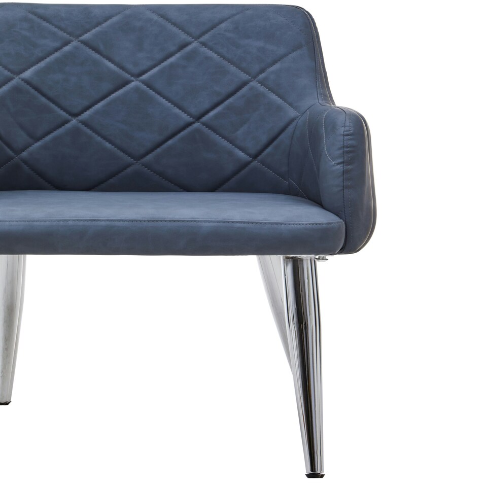 image 1 of Interiors By Premier Dark Grey And Chrome Dining Chair, Armchair For Hallway, Decent Decorative Chair, Mid-century Lounge Chair Grey