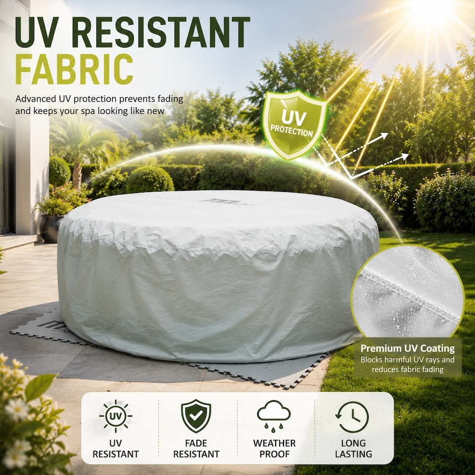 image 1 of Hot Tub Spa 4 Person Hot Tub Cover Cap Outdoor Garden Patio Furniture Heat-Resistant Spa Safecty Protector