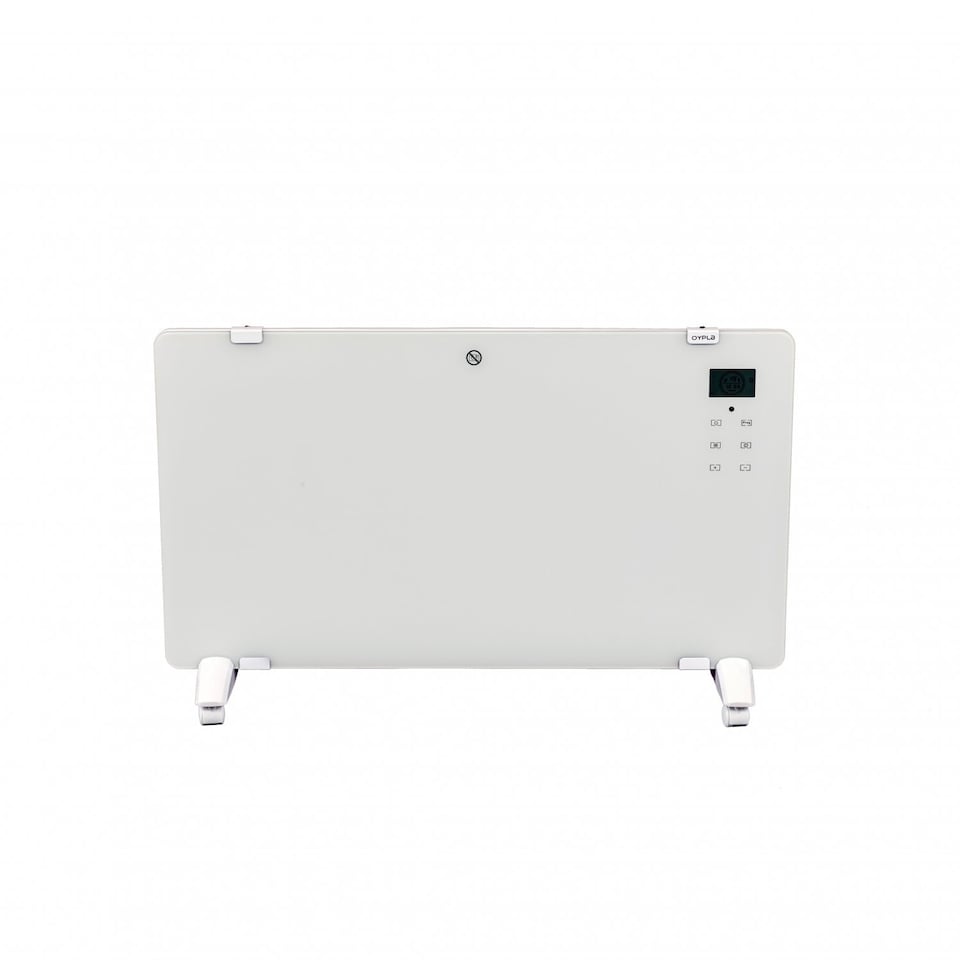 image 1 of 2000W White Glass Free Standing Electric Panel Convector Heater