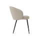 image 2 of SONARA Modern Set of 2 Chunky Weave Fabric Ergonomic Dining Chairs with Arms | White