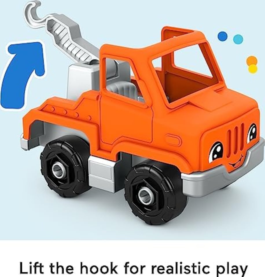image 1 of Fisher Price Little People Toddler Toy Help And Go Tow Truck And Figure
