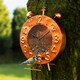 image 2 of Marco Paul Orange Clock Design Bird Feeder 33cm