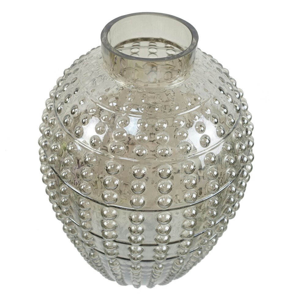 image 1 of 35cm Smoke Grey Bubble Vase | Grey | 35