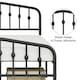 image 6 of Yaheetech 190 cm L × 135 cm W Modern Metal Bed Frame with Arched Headboard Black