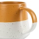 image 4 of Nicola Spring Ceramic Dipped Flecked Belly Coffee Mugs - 370ml - Mustard - Pack of 2