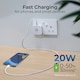 image 7 of Masterplug 20W Super-Fast USB Charging Plug with Type C Charging Port