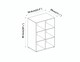 image 4 of 6-Cube Shelving Unit With Geo Doors | Brown | Oak & White | 1