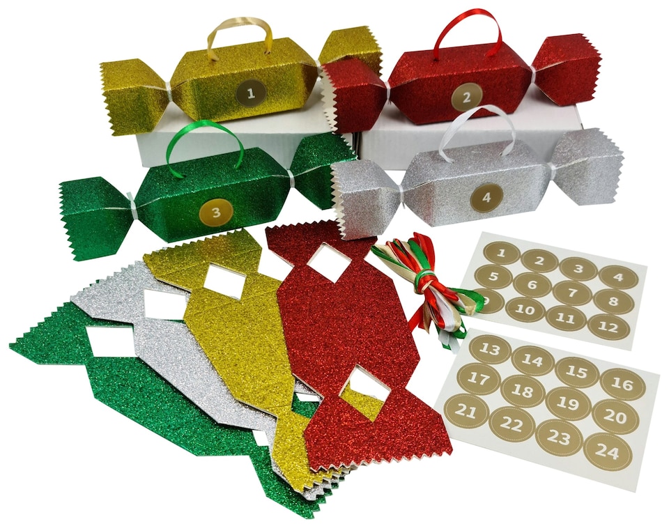 Make Your Own Glitter Christmas Cracker Advent Calendars
