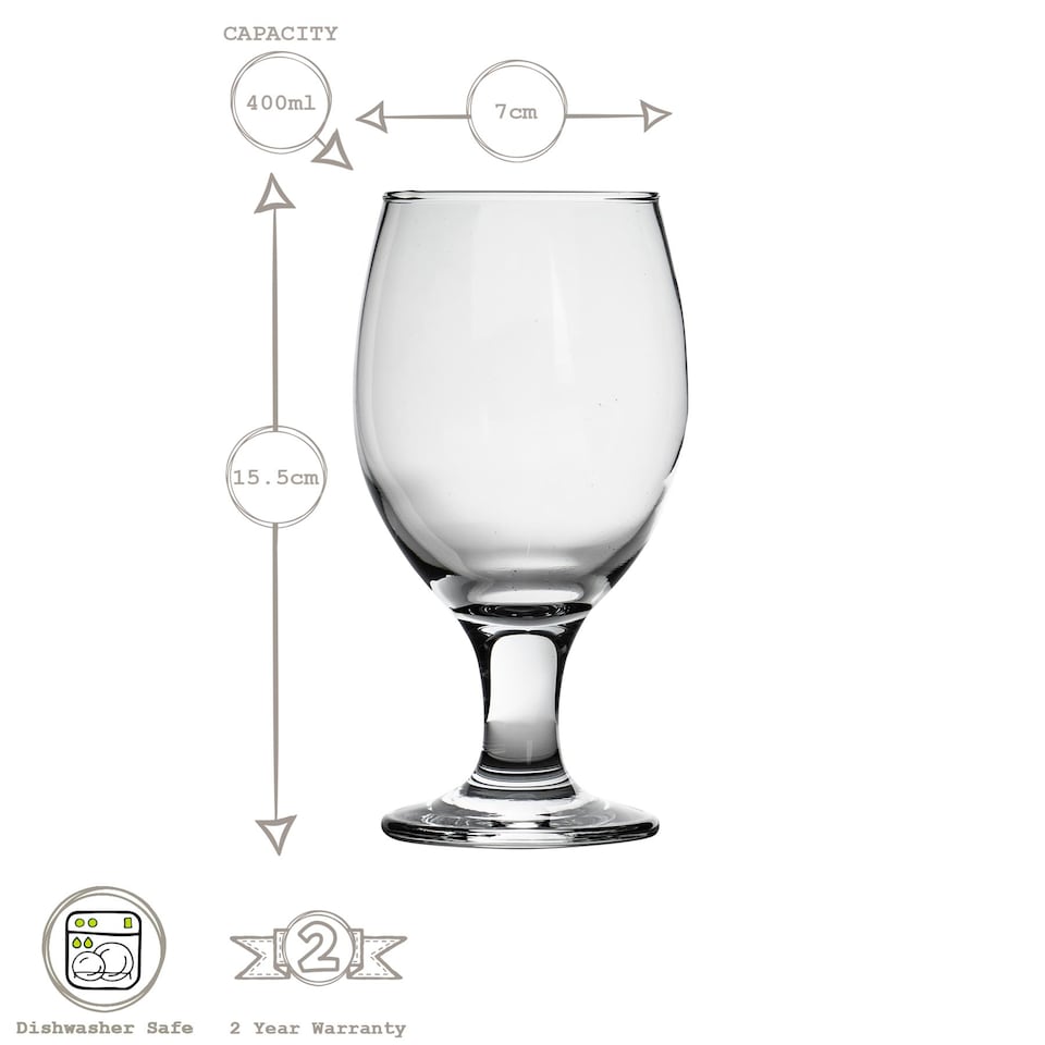 image 1 of LAV Misket Craft Beer Glasses - 400ml - Clear - Pack of 6