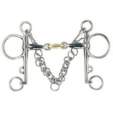 Shires Sweet Iron Lozenge Horse Pelham Bit - Blue - 5.5in