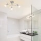 image 2 of COSYLYTE Hallie Bathroom Light 3 Classic Glass Ceiling Light - Brushed Nickel | Silver | Brushed Nickel | 1