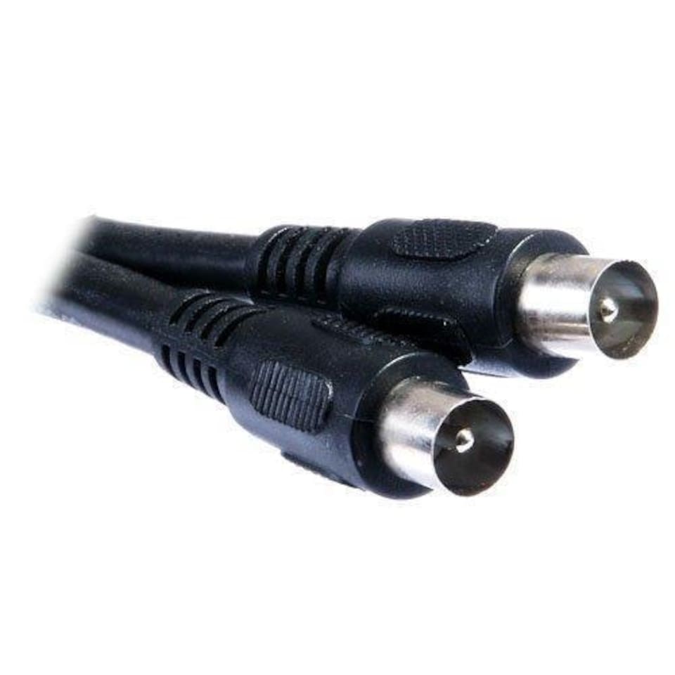 Coaxial Cable 1.5m - TV Aerial Cable Black - UK Standard End - August TAC15B-IEC