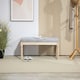 image 8 of HOMCOM End of Bed Bench Tufted Upholstered Foot Stool, Light Grey