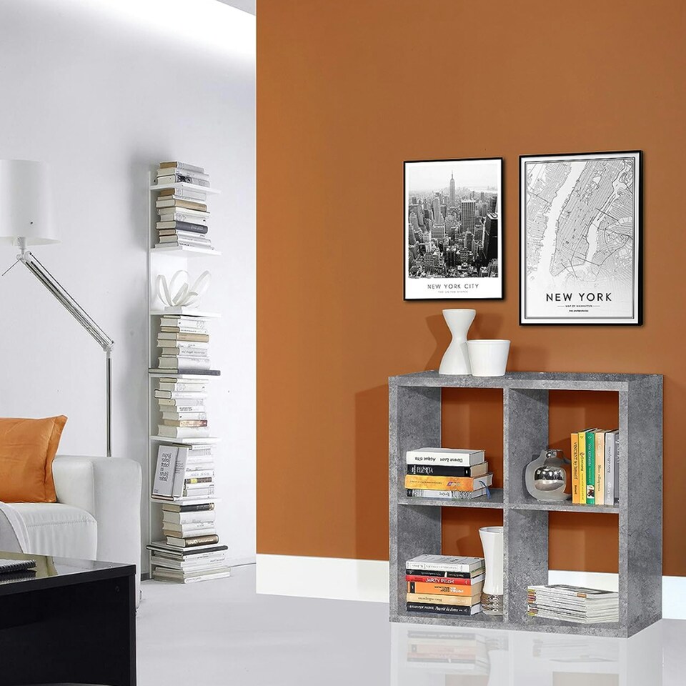image 1 of Mauro 2x2 Storage Unit in Concrete Grey
