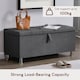 image 7 of Vida Designs Valencia Storage Ottoman Bedroom Hallway Chest Bench, Dark Grey Linen | Grey | Grey