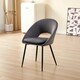 image 4 of Wooden Dining Table with X-Shaped Iron Legs and 4 Grey Velvet Chairs  Modern Dining Set for Home and Kitchen Grey