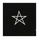 image 3 of Something Different Embroidered Pentacle Pendulum Mat - Black/White - One Size
