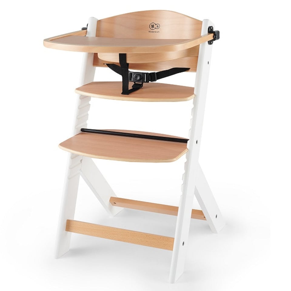 image 1 of Kinderkraft Enock High Chair for Baby and Toddler - Natural White